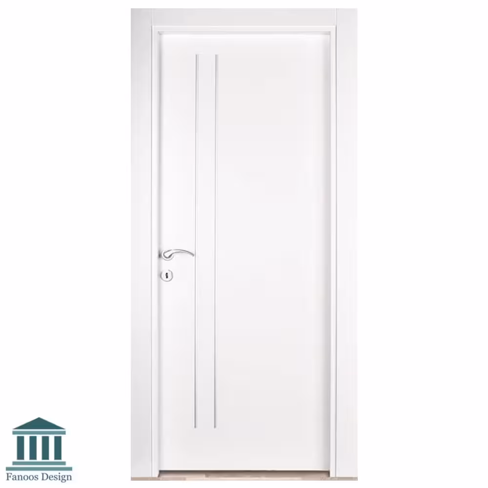 درب داخلی اتاق MDF اتاقی با رنگ سفید پلی اورتان کد 1491