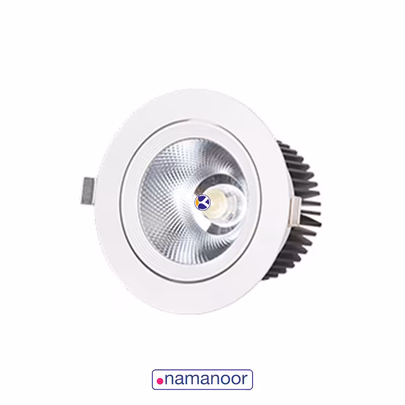 سیلندری 7 وات دور سفید سری 919 با سایز برش 70mm نمانور