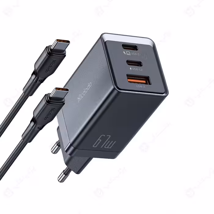 شارژر دیواری 67 وات مک دودو مدل GaN 5 Pro CH-154 با کابل تایپ C به تایپ C