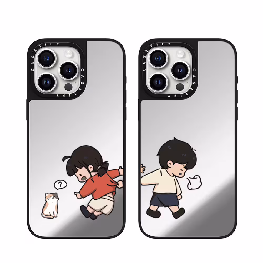 قاب آینه ای چاپی سفارشی (کد 0195) مدل Cat lover - عاشق گربه برای سامسونگ