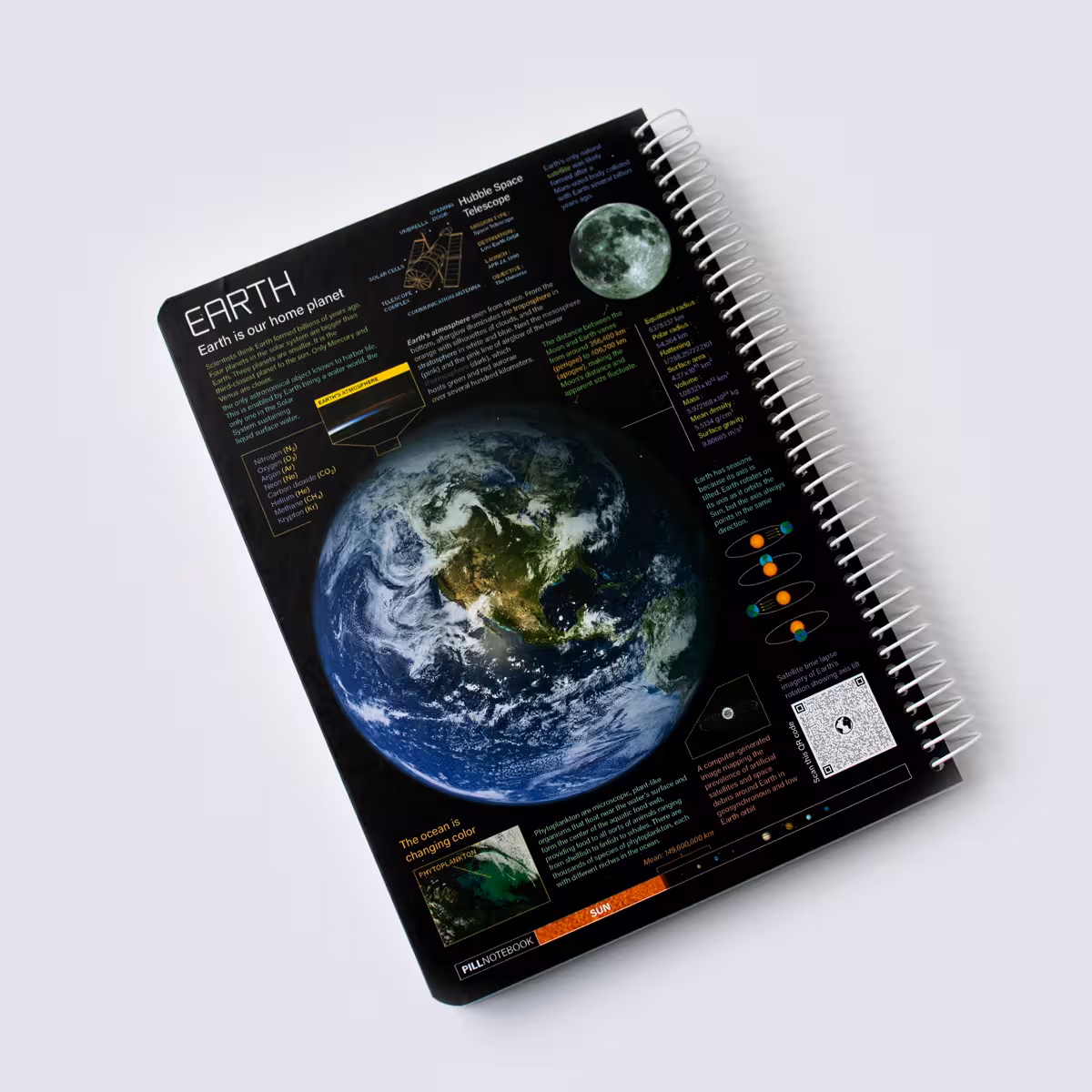 دفتر خط‌دار 200 برگ وزیری EARTH پیل (PILL)