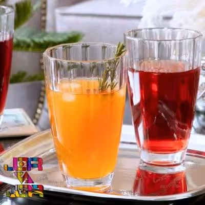لیوان بلند مدل دسپینا بسیار شیک بسته 6 عددی بلور اصفهان با جعبه کادویی
