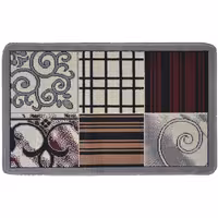 گلیم   (100-60)- رنگ نقره ای-طرح ساوین-در سایزهای مختلف (ارسال پس کرایه)