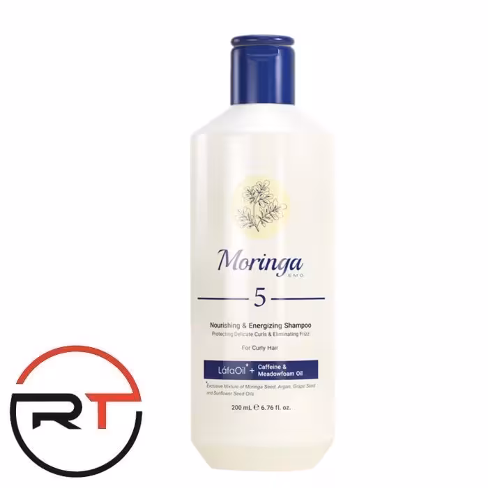 شامپو مغذی 5 مورینگا امو مناسب موهای فر 200 میلی