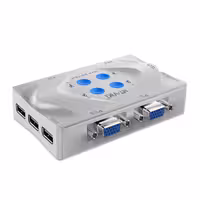 کی وی ام سوییچ 1 به 4 ( KVM SWITCH ) USB با کابل مدل MT401KL