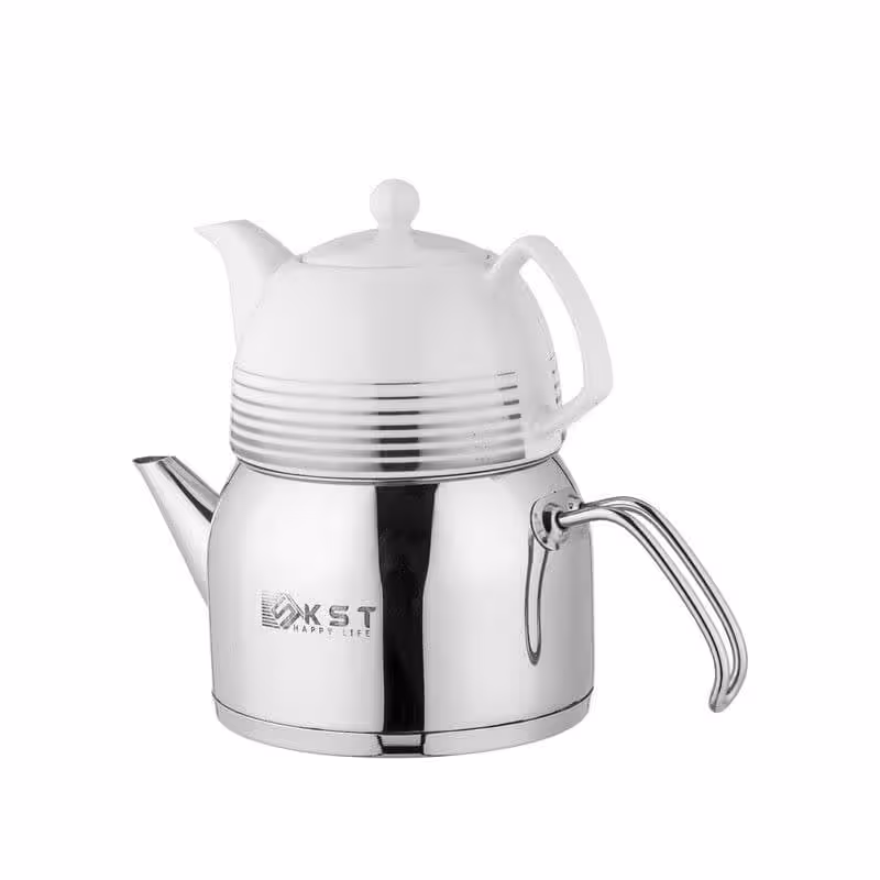 کتری و قوری لوله دار کی اس تی دسته فلزی