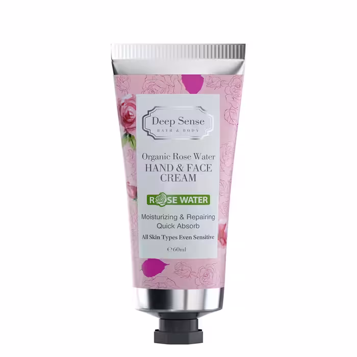 كرم مرطوب كننده دست و صورت دیپ سنس حاوی گلاب 60 میل