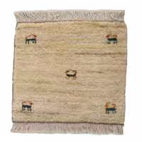 گبه دستباف نیم متری طرح مربع کد 4010839