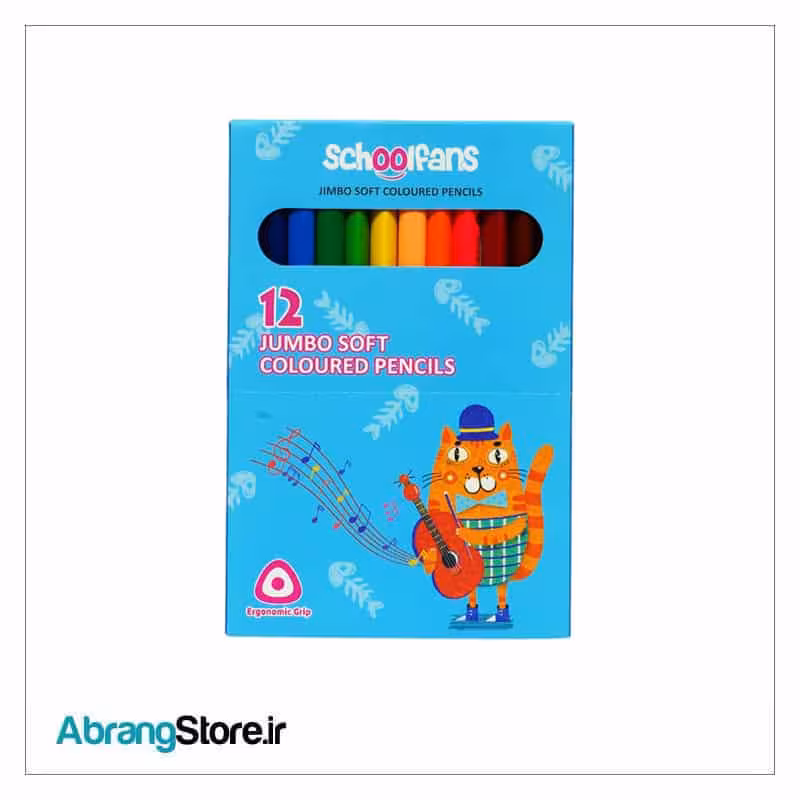 مدادرنگی 12 رنگ جامبو اسکول فنس