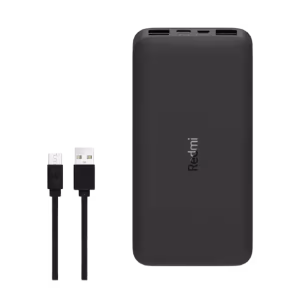 پاوربانک شیائومی مدل Redmi ظرفیت 20000 به همراه کابل تبدیل microUSB