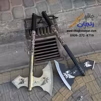 تبر سایز بزرگ تمام فولادی دو رنگ طلایی و مشکی