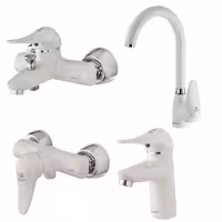 ست شیرالات شیبه مدل آفتاب سفید کروم(ارسال رایگان)