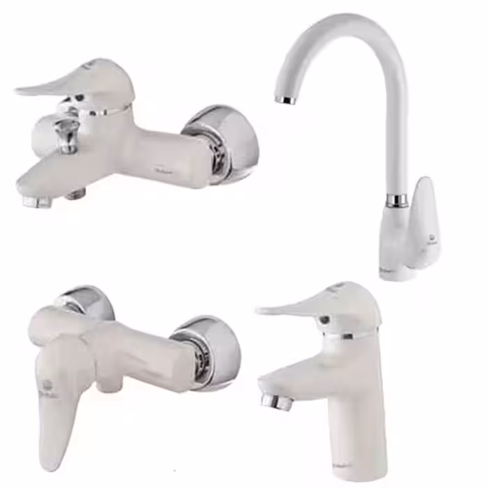 ست شیرالات شیبه مدل آفتاب سفید کروم(ارسال رایگان)