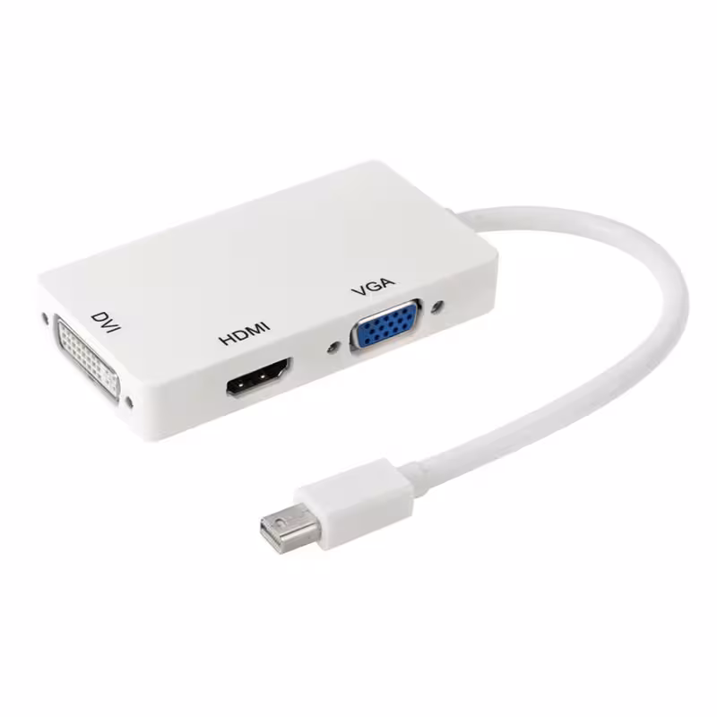 مبدل Mini DisplayPort به HDMI، DVI و VGA مدل All in one