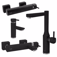 ست شیرالات شودر مدل یونیک/یونیک پلاس مشکی کروم