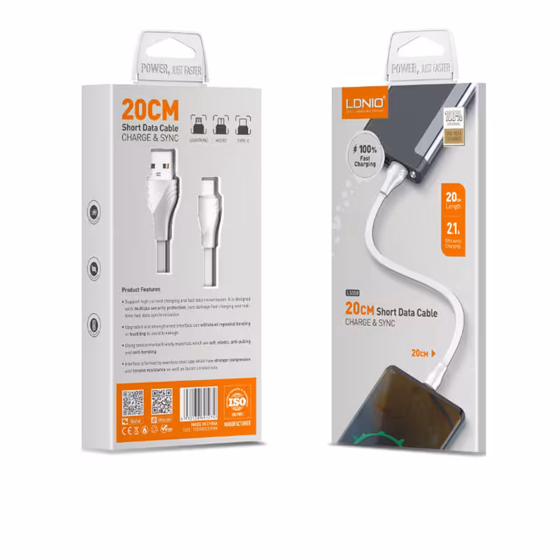 کابل شارژر الدینیو سیم گرد مدل LS550 micro