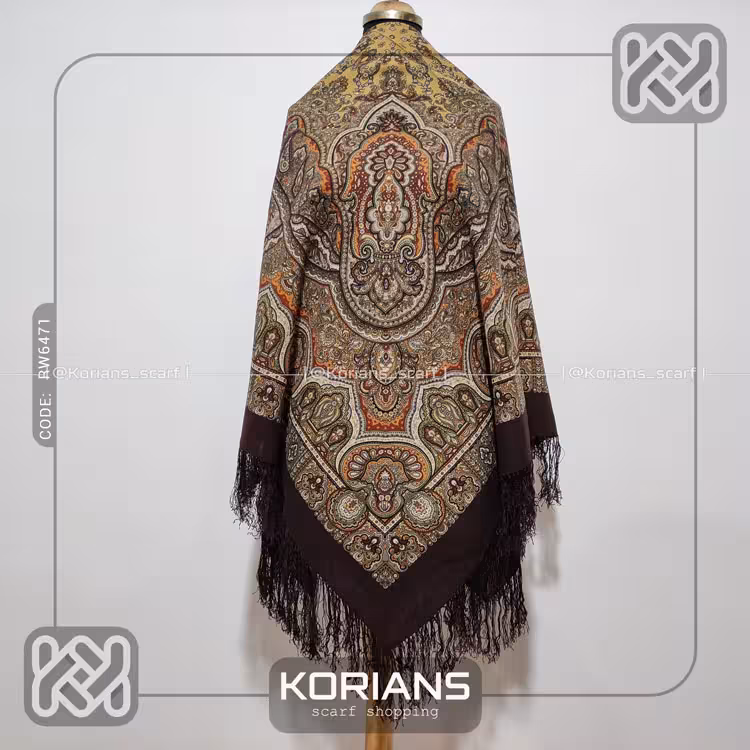 روسری ریزنقش ترکمن rw6471
