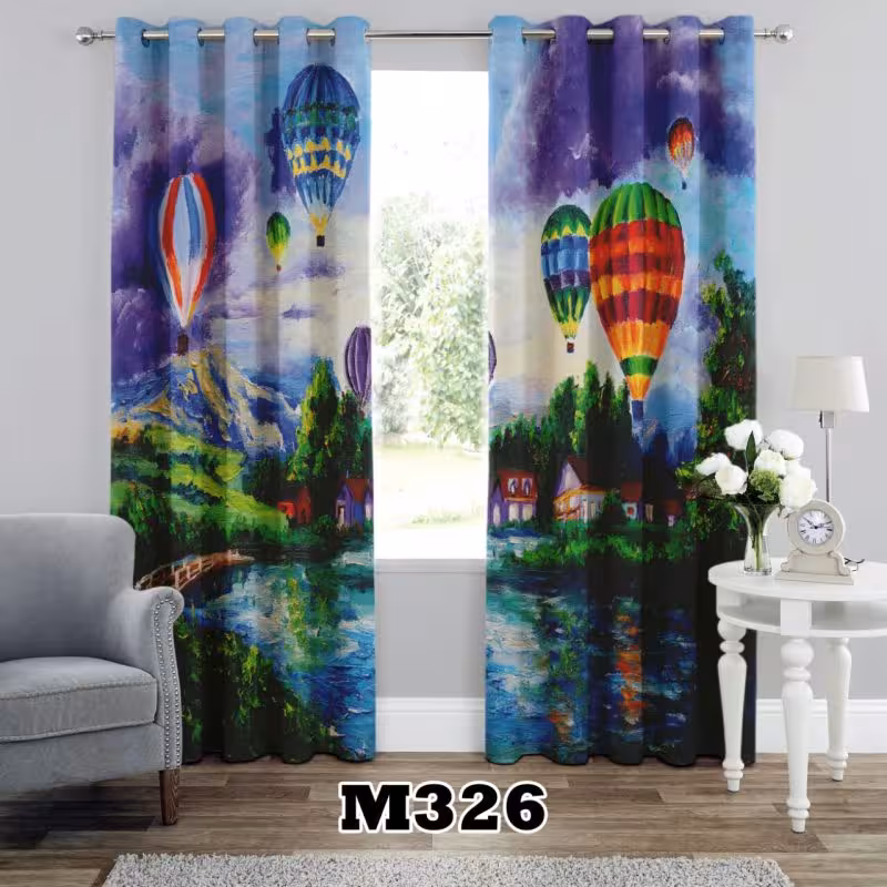 پرده سه بعدی طرح بالن