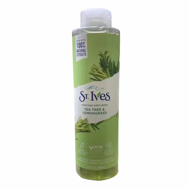 شامپو بدن درخت چای و علف لیمو سینت ایوز مدل tea tree lemongrass حجم 650 میل