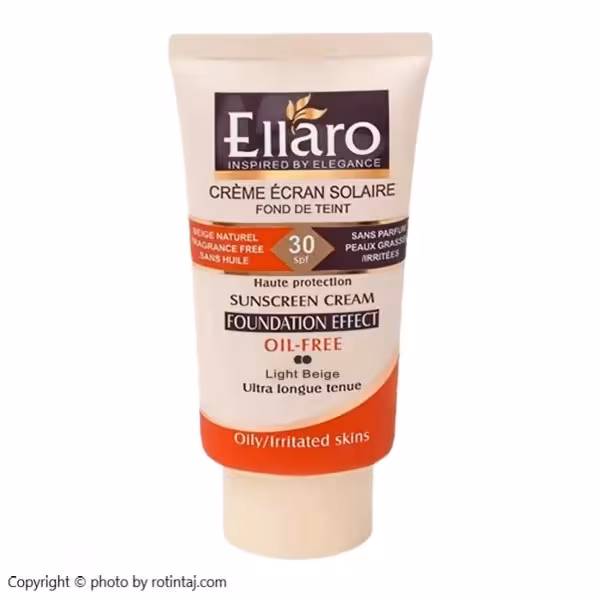 ضدآفتاب بژ روشن SPF30 فاقد چربی کرم پودری الارو