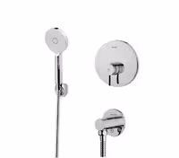 متعلقات حمام KWC مدل زو تیپ 2 با سردوش تلفنی استیل کروم