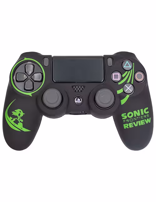 روکش محافظ دسته PS4 لیزری مشکی سبز طرح سونیک