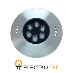 چراغ استخری توکار بدنه استیل 12 وات تک رنگ