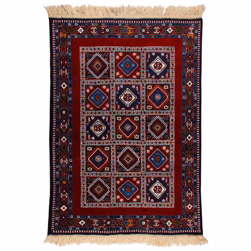 فرش دستبافت دو و نیم متری مدل قشقایی یلمه کد 990839