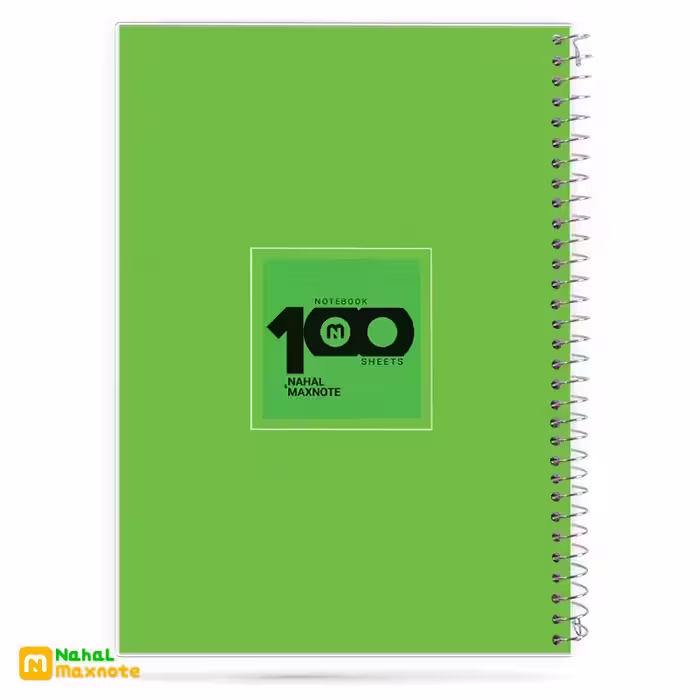 دفتر100 برگ سیمی طلقی رنگ سبز کد 3123