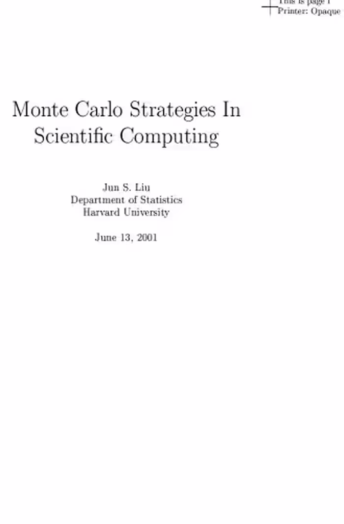 خرید و دانلود نسخه کامل کتاب Monte Carlo Strategies in Scientific Computing