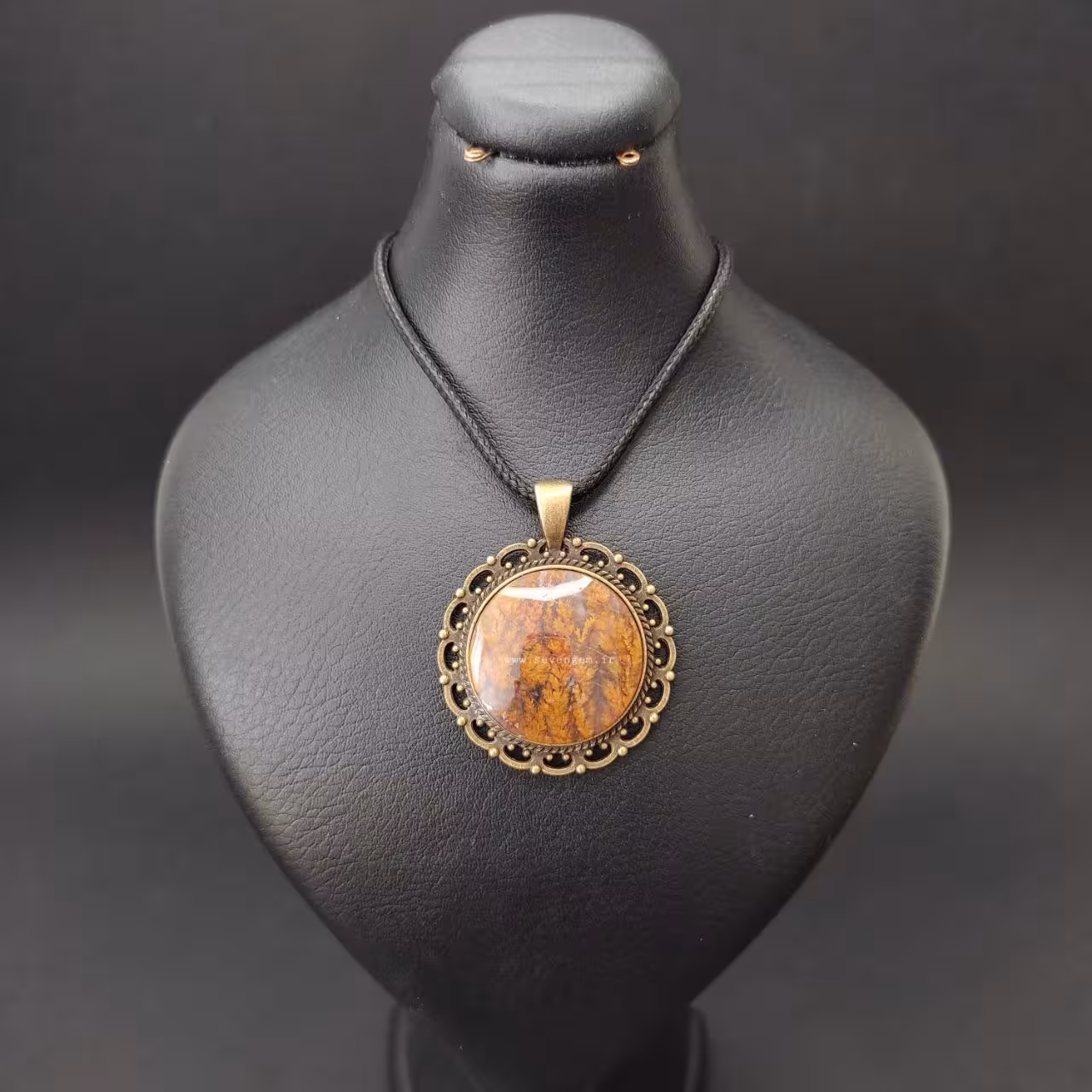 گردنبند عقیق پاییزی (کد58)