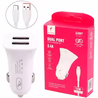 شارژر فندکی 15 وات اسکای دلفین SZ09T   کابل تایپ سی