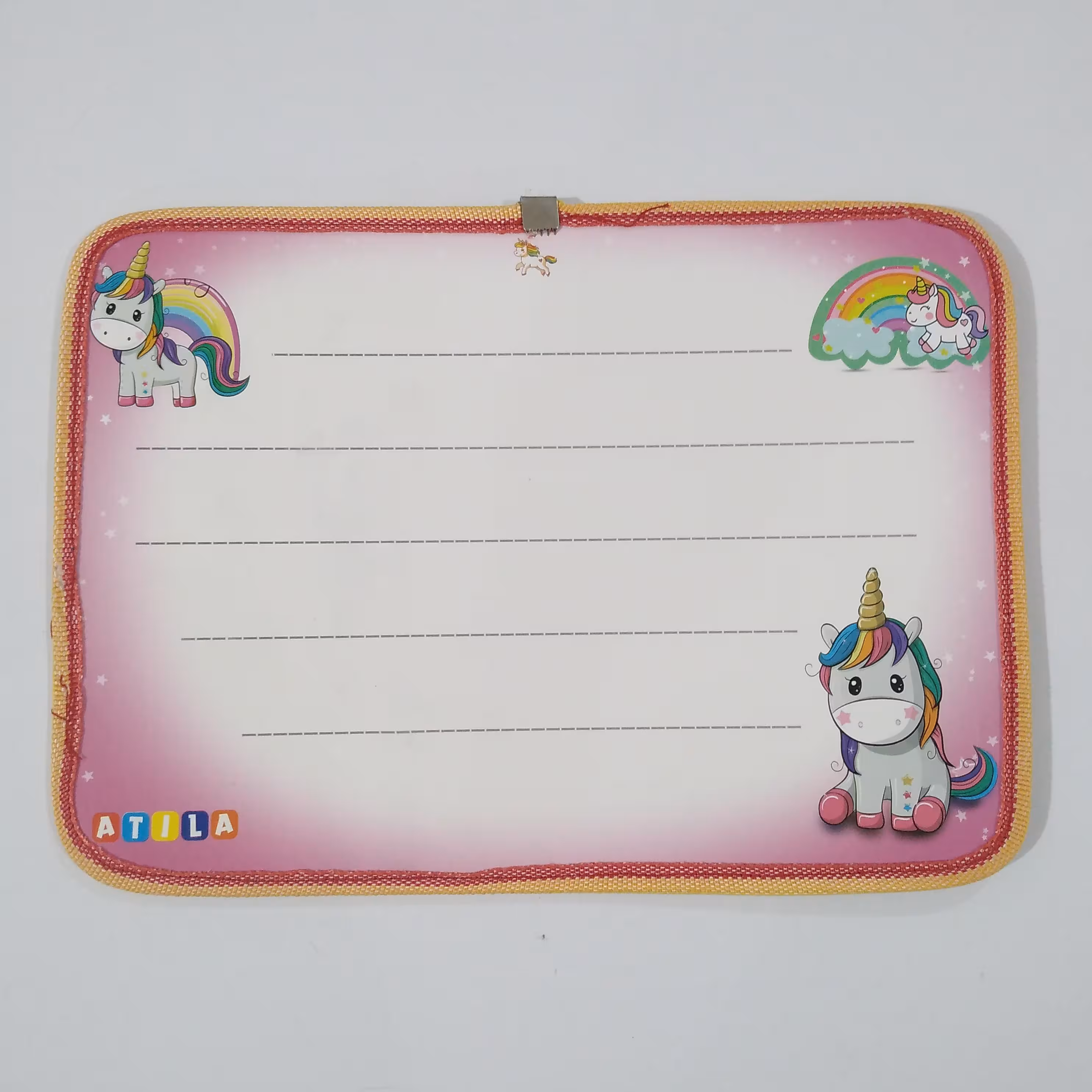 تخته وایت برد دو طرفه فانتزی 35 در 25 طرح پونی کوچولوی من