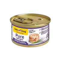 کنسرو سگ بالغ مدل Pure Delight مرغ و ماهی برند Gim dog جیم داگ 85 گرمی