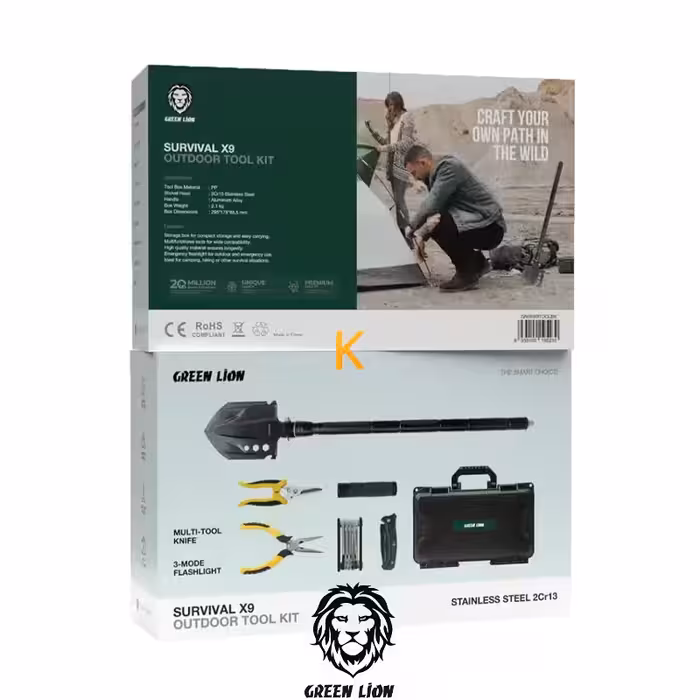 کیت ابزار چند کاره Survival X9 Outdoor Tool Kit گرین لاین