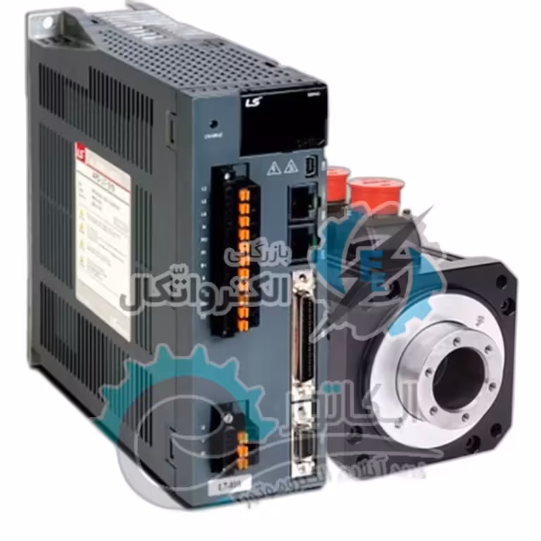 سروو موتور LS ال اس 220 ولت 400 وات 3000 دور فلنج 60 میلیمتر گشتاور 1.273 نیوتن انکودر 1024 پالس کد فنی LS-XML-HB04AAHE ساخت کره جنوبی