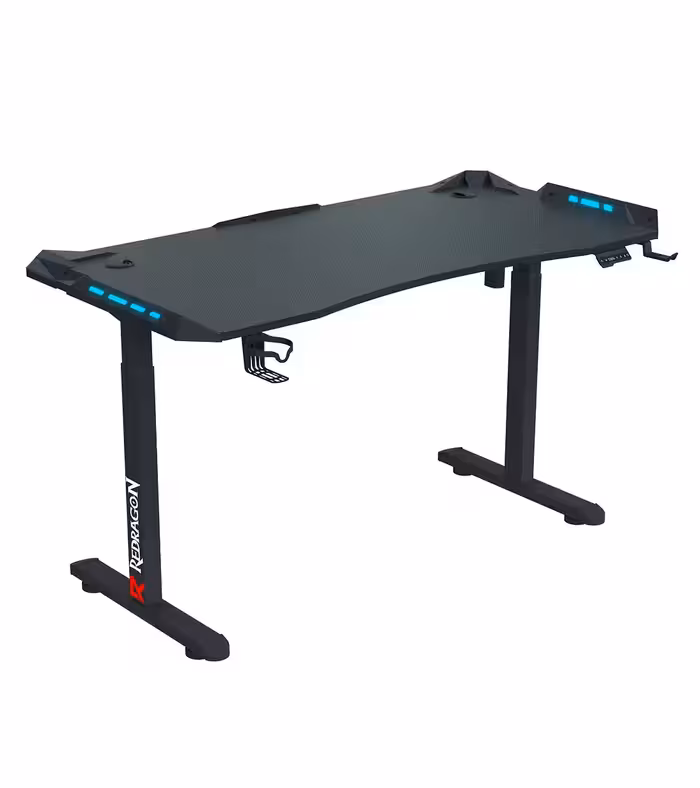میز گیمینگ ردراگون GD-3300-S | تنظیم ارتفاع، نورپردازی RGB، طراحی حرفه‌ای