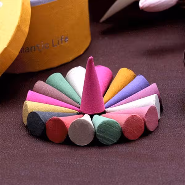 عود مخروطی رنگی تایلندی Thai Incense Cone