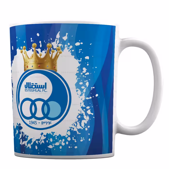 لیوان با طرح لوگو تیم فوتبال استقلال کد 233