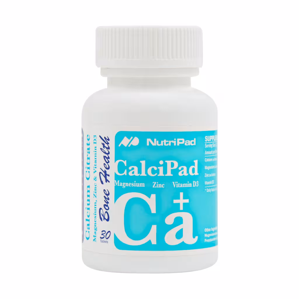 قرص کلسیم سیترات ویتامین D منیزیم و روی نوتری پاد 30عدد | Nutri Pad Ca Vit D3 Mangnesium Zinc