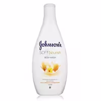 شامپو بدن حاوی عصاره بادام و گل یاس مدل soft and nourish جانسون (johnsons) 750میل