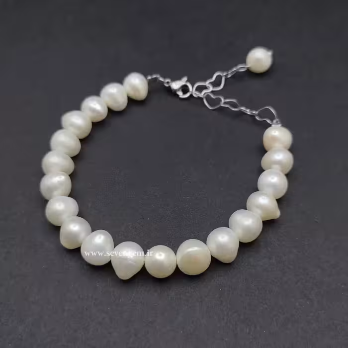 دستبند مروارید طبیعی پرورشی (کدA639)