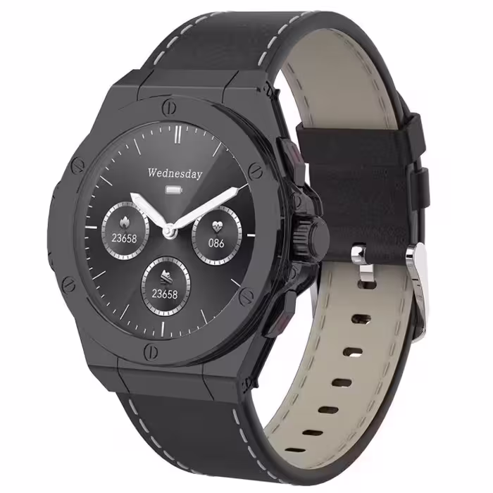 ساعت هوشمند هیبریدی لِولو LVLOAHSBK Levelo Oak Automatique Hybrid Smartwatch LVLOAHSBK ساعت هوشمند لولو مدل Oak اسمارت و