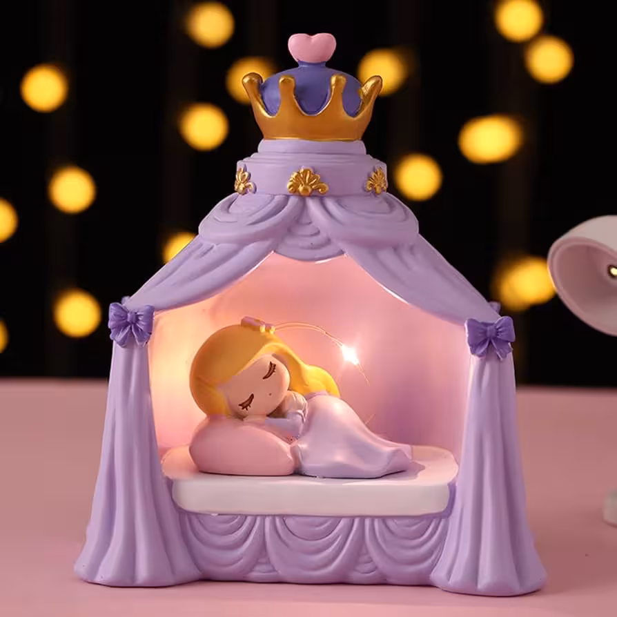 چراغ خواب کلبه سرامیکی دخترانه