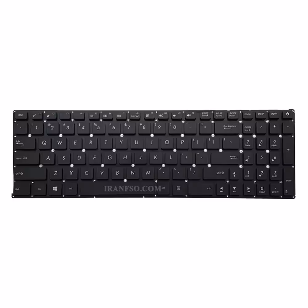کیبرد لپ تاپ ایسوس X540 مشکی-اینترکوچک بدون فریم به همراه کلید پاور