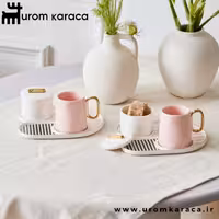 سرویس قهوه خوری 2 نفره کاراجا Jules صورتی 80 میلی