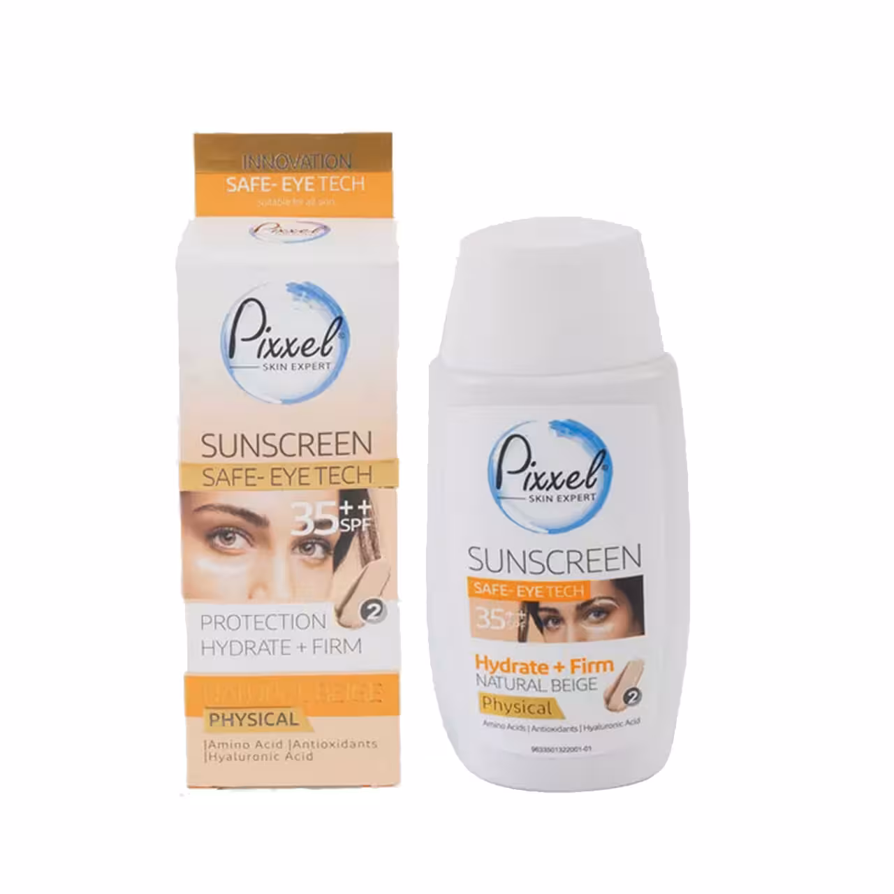 کرم ضد آفتاب دور چشم رنگی پیکسل مدل بژ طبیعی