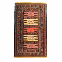 گلیم دستبافت دو متری مدل سفره کردی کد 4020457