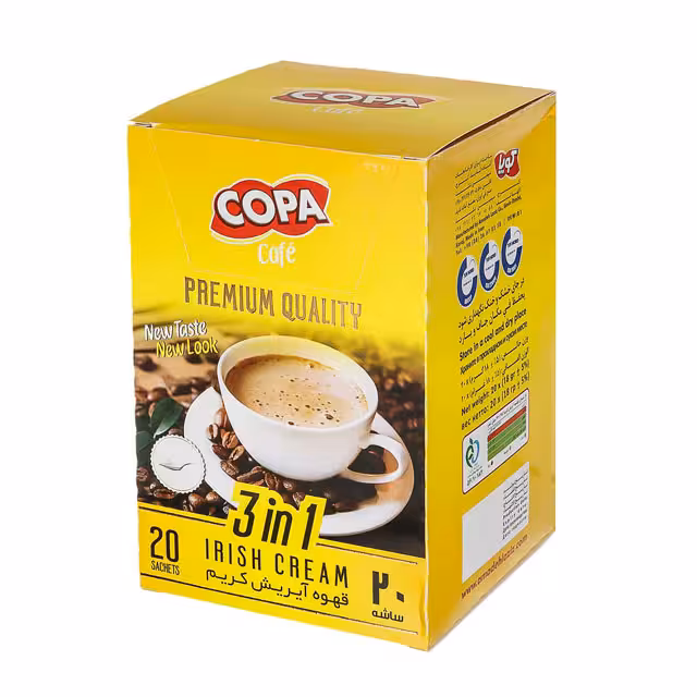 قهوه آیریش کریم کوپا مدل 3in1 بسته 20 عددی