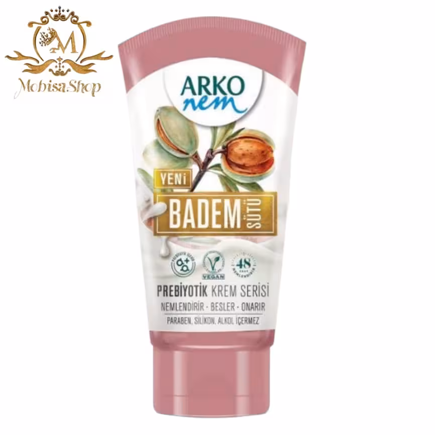 کرم مرطوب کننده بدن آرکو arko شیر بادام 60 میلی لیتری